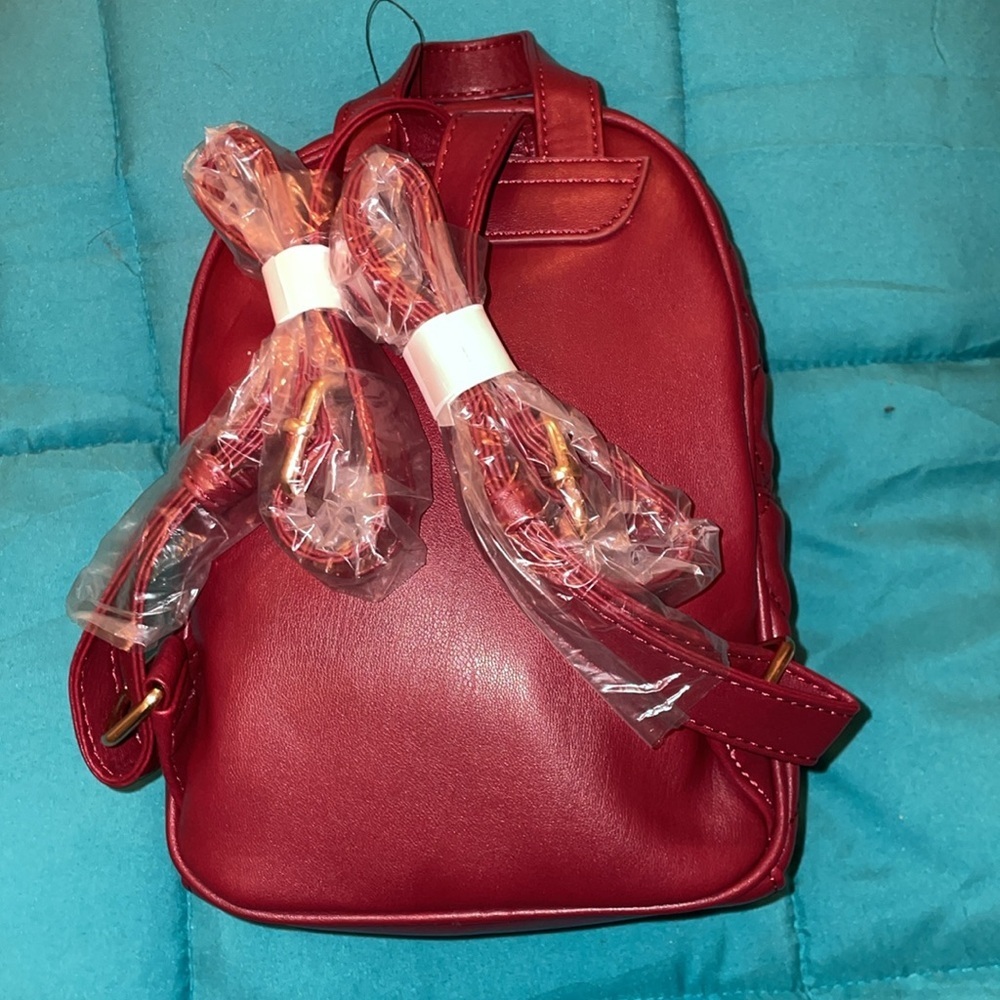 Badgley Mischka Maroon Mini Backpack NWT - Picture 5 of 6